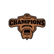 Champions Team Ice Hockey logo template